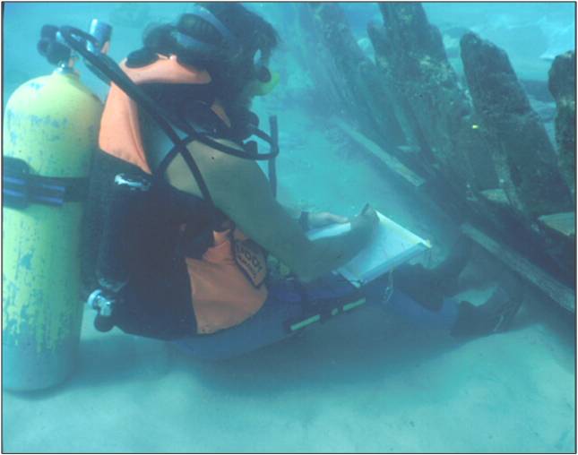 Ian Cundy recording one of the excavated vessels (photo: Kester Keighley)
